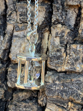 Load image into Gallery viewer, Herkimer Diamond Quartz Hourglass Sterling Silver Necklace
