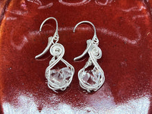 Load image into Gallery viewer, Herkimer Diamond Quartz Sterling Silver Cluster Earrings
