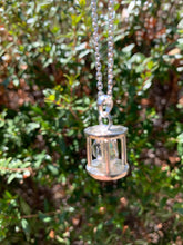 Load image into Gallery viewer, Herkimer Diamond Quartz Hourglass Sterling Silver Necklace

