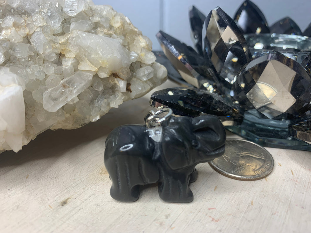 Gemstone Elephant Keychains