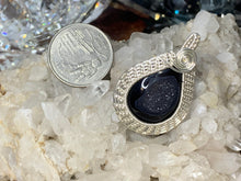 Load image into Gallery viewer, Dyed Black Agate Druzy Pendant
