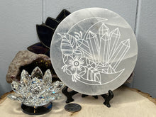Load image into Gallery viewer, Selenite Plate with Etched Crystals
