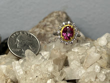 Load image into Gallery viewer, Blue and Pink Topaz Sterling Silver Adjustable Rings
