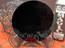 Load image into Gallery viewer, Obsidian Scrying Mirrors with Stands
