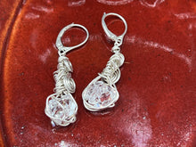 Load image into Gallery viewer, Herkimer Diamond Quartz Sterling Silver Cluster Earrings
