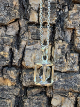 Load image into Gallery viewer, Herkimer Diamond Quartz Hourglass Sterling Silver Necklace
