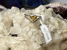 Load image into Gallery viewer, Faceted Citrine Sterling Silver Rings Sizes 6-9
